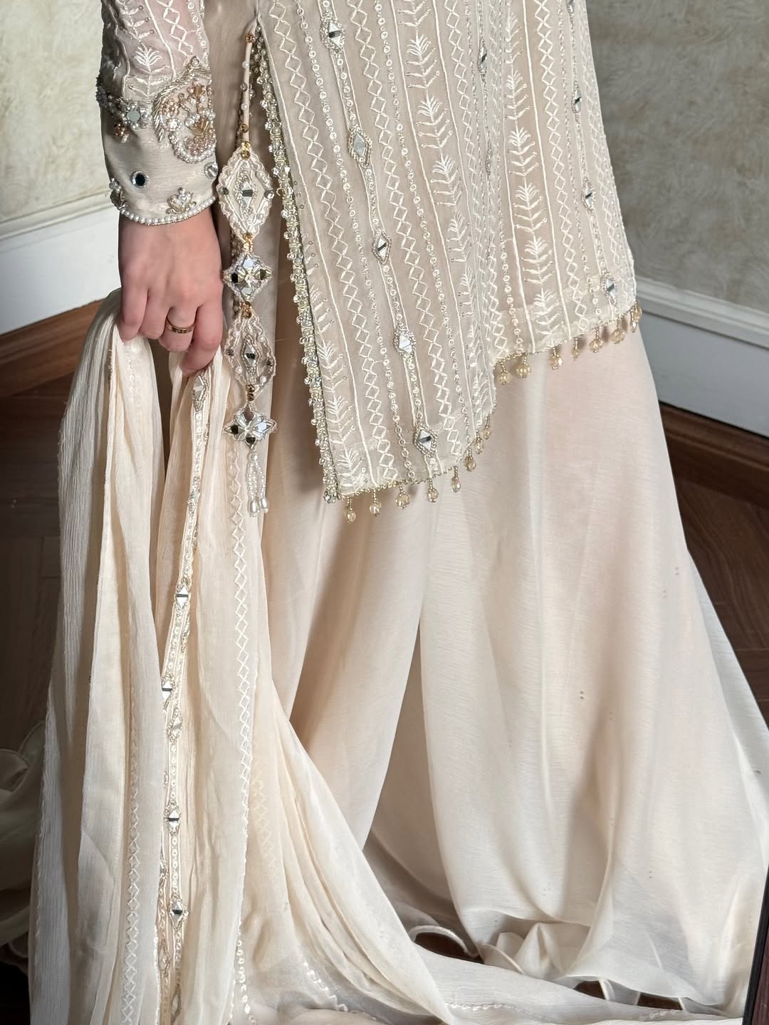 The Moonlight Petals Sharara Set