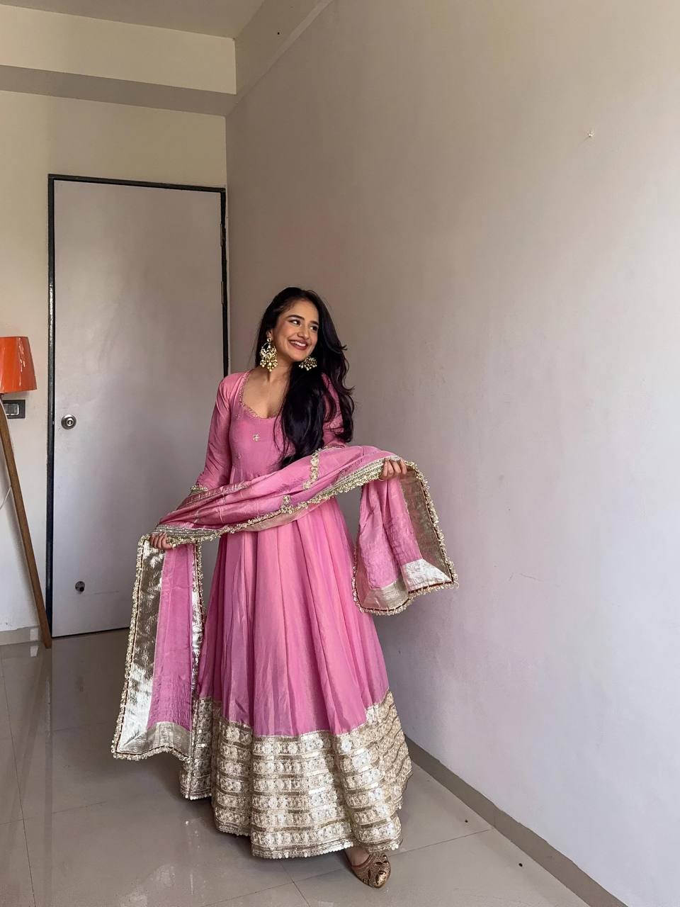 INAAYA PINK COLOUR TRENDING ANARKALI SUIT SET