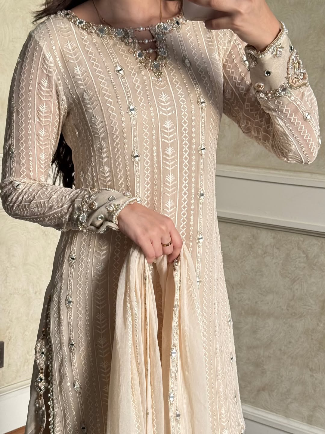 The Moonlight Petals Sharara Set
