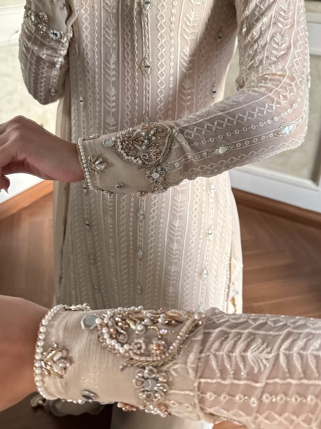 The Moonlight Petals Sharara Set