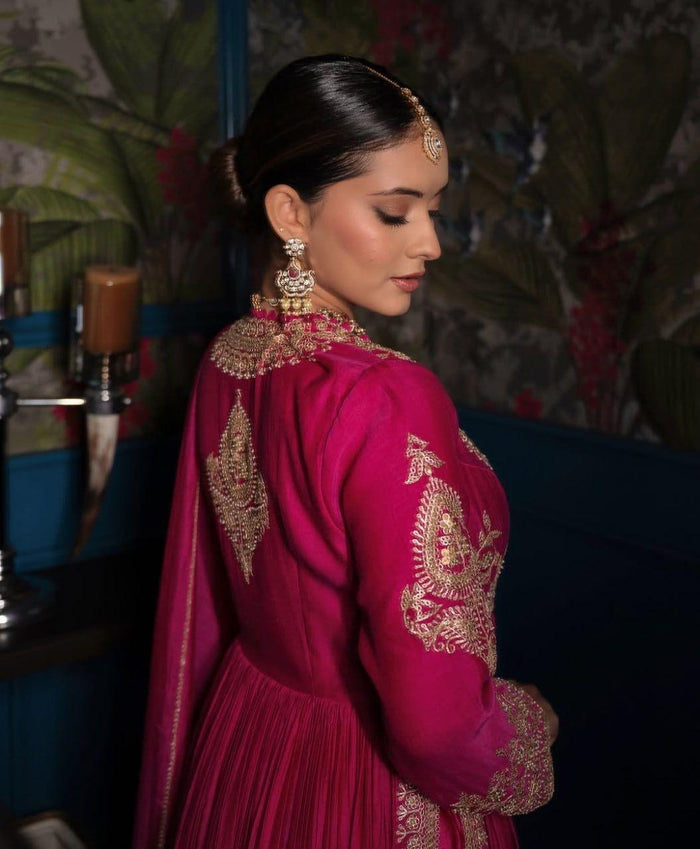 Raha Regal Roseberry Embroidered Anarkali Set