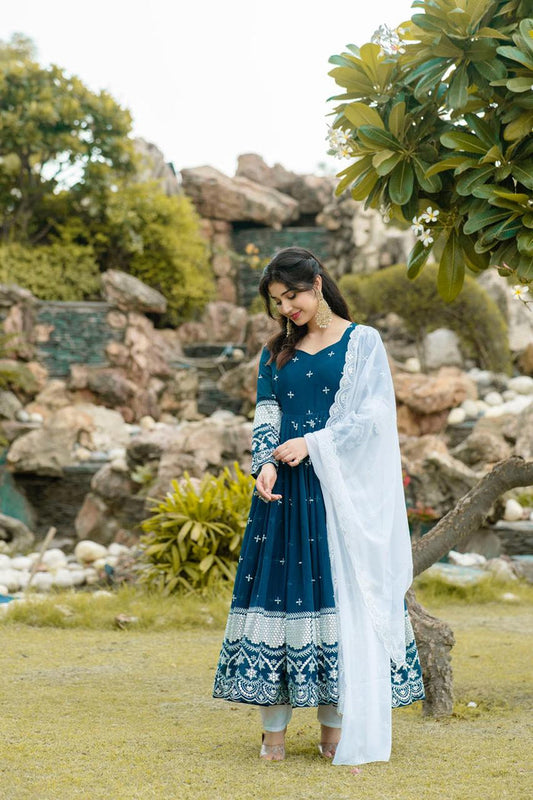The Celestial Bloom Anarkali Set