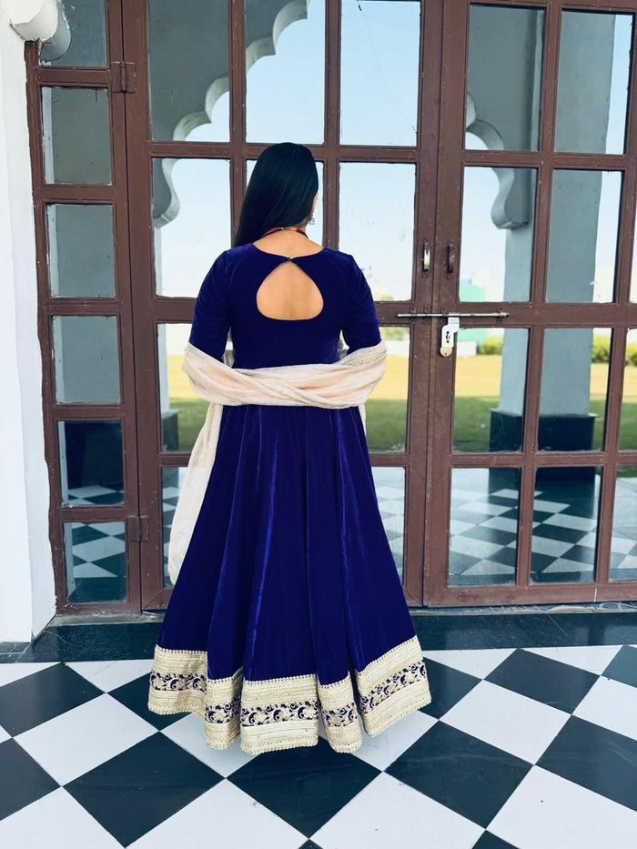 Royal Allure Heavy Velvet Embroidered Anarkali Set