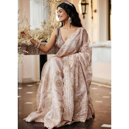 The Maharani’s Whisper Organza Saree