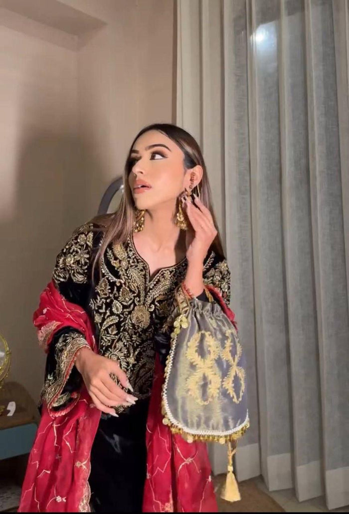 Kiyana Velvet Luxury Palazzo Set