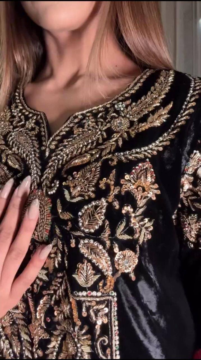 Kiyana Velvet Luxury Palazzo Set